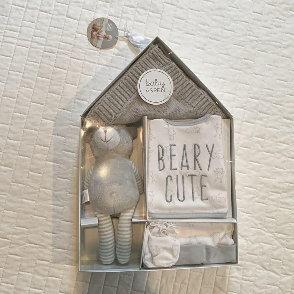NWT Baby Aspen Beary Cute 5-piece Welcome Home Gift Set